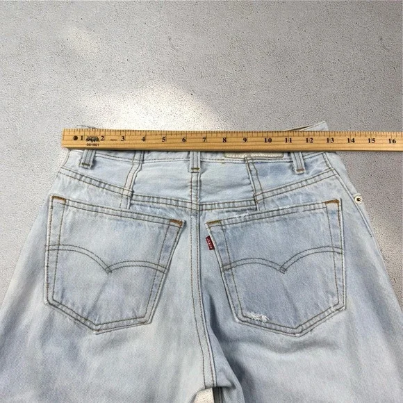 Re/Done x Levis 90s Relaxed Straight Jeans‎ Womens 25 Light Blue Distressed